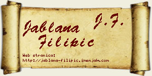 Jablana Filipić vizit kartica